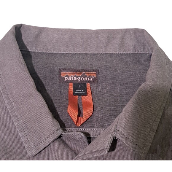 Patagonia Worn Wear Grey  Organic Cotton Short Sleeve  Shirt L  53295 - Picture 3 of 9